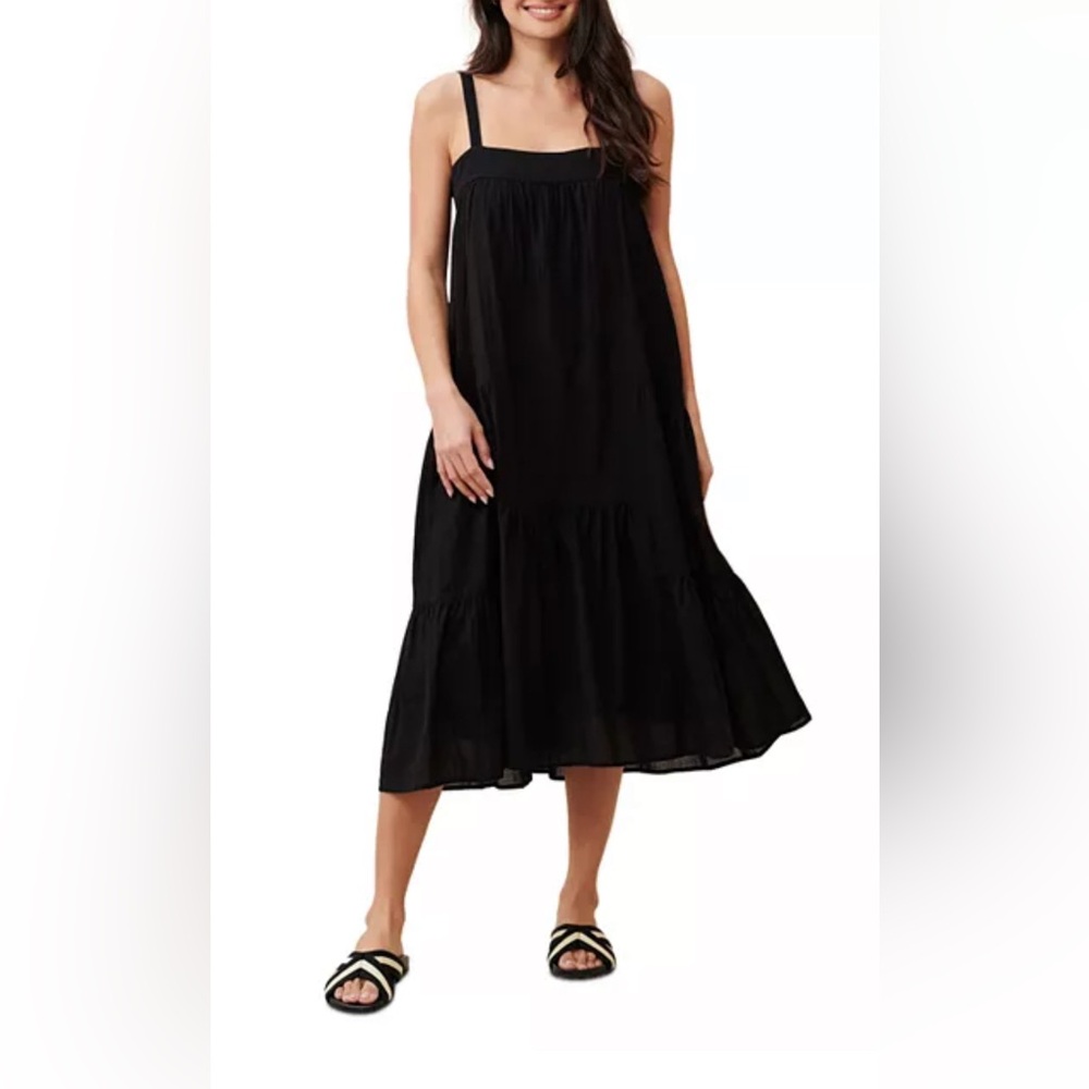 Jenni Kayne Summer Tiered Dress - Black Size Medium - Brand New w/ Tags